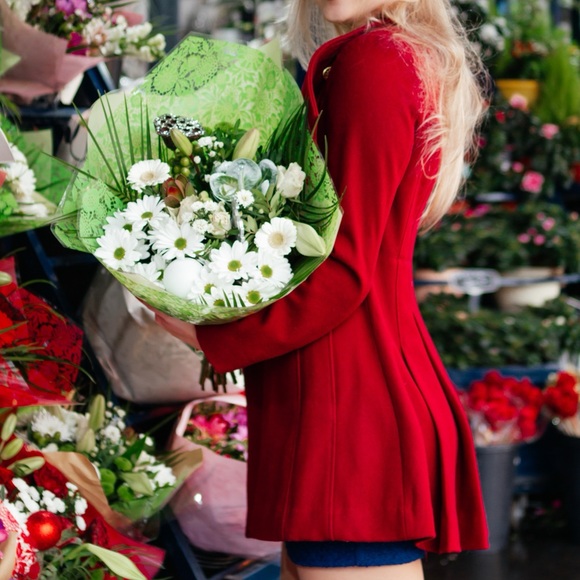 Red Wool Coat - Picture 3 of 5